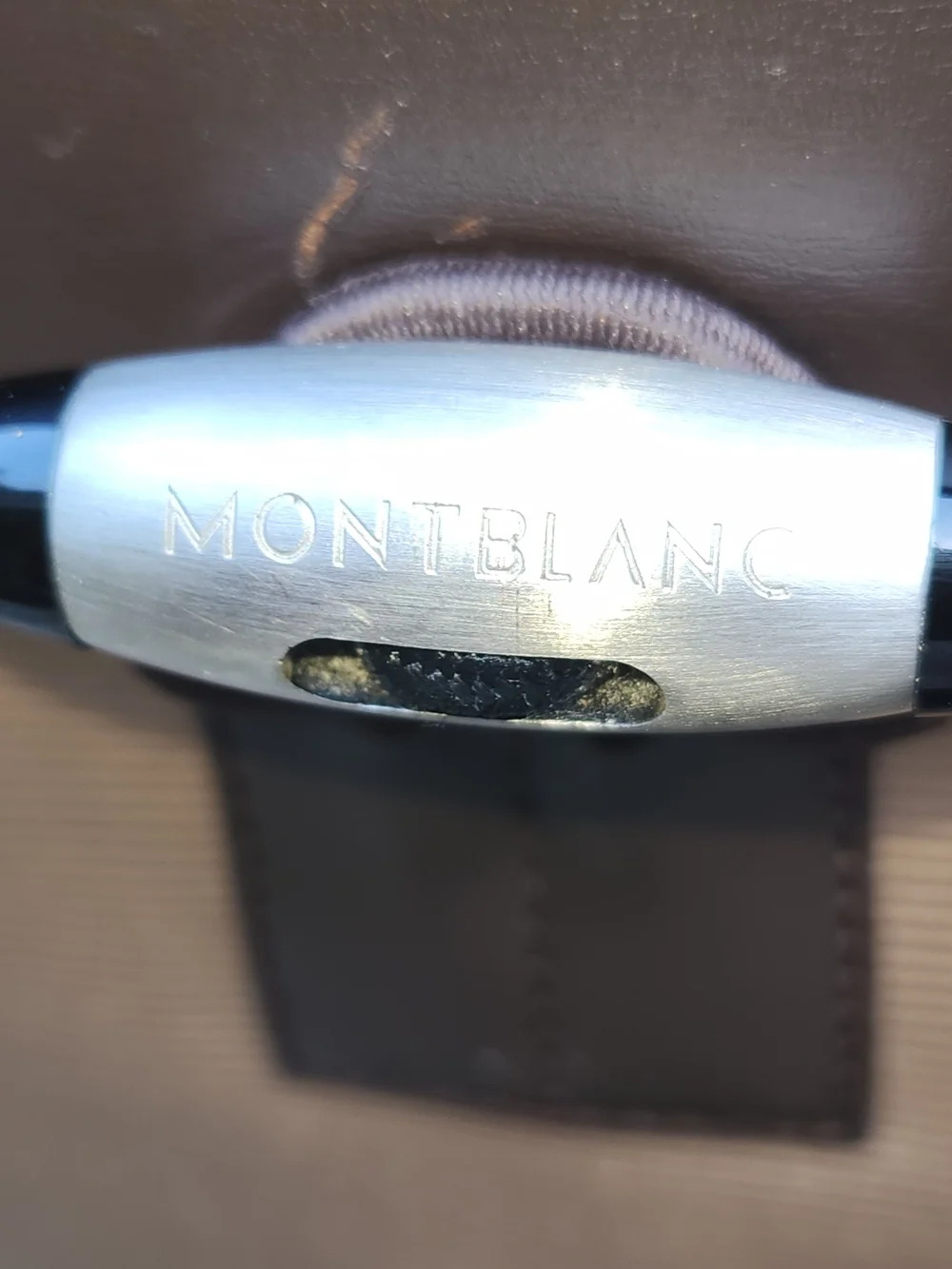 Montblanc Two-Tone Brown Leather-Top Briefcase Night Flight